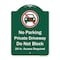 Signmission No Parking Private Driveway Do Not Block 24 Hour Access Required Alum Sign, 24" x 18", GW-1824-9948 A-DES-GW-1824-9948 - alternate 1